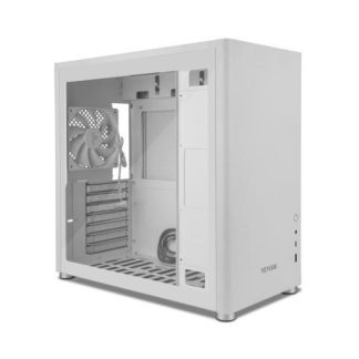 GABINETE YEYIAN HUSSAR PLUS MIDI-TOWER ATX-MICRO-ATX-MINI-ITX USB 3.0 SIN FUENTE 1 VENTILADOR INSTALADO BLANCO