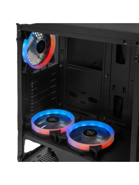 GABINETE YEYIAN KRYPTON CON VENTANA MIDI TOWER ATX-MICRO-ATX USB 3.0 SIN FUENTE 3 VENTILADORES INSTALADOS ARGB NEGRO - Imagen 6