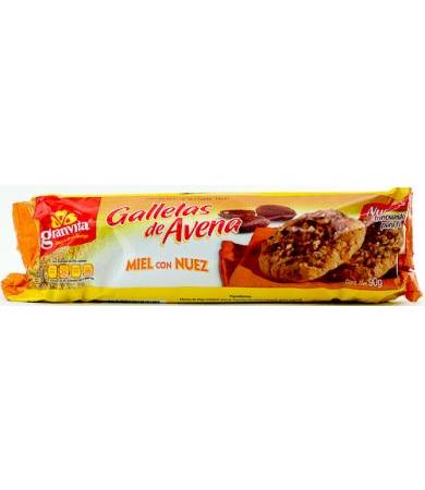 GALLETA DE AVENA MIELY NUEZ 90 G GRANVITA