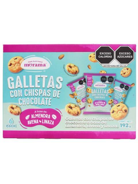 GALLETAS CHISPAS DE CHOCOLATE 32 G MORAMA P 6