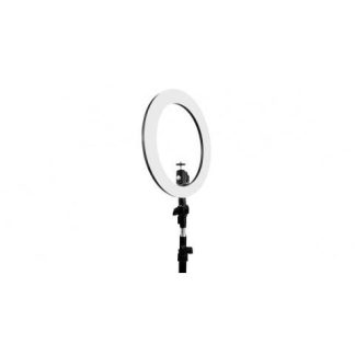 GAME FACTOR ARO DE LUZ LED PARA CELULAR CON TRIPIE LRG300 10 FRIO-NEUTRO-CALIDO NEGRO