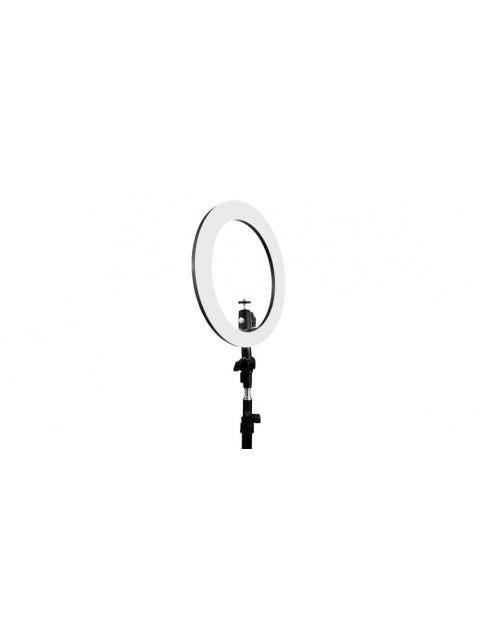 GAME FACTOR ARO DE LUZ LED PARA CELULAR CON TRIPIE LRG300 10 FRIO-NEUTRO-CALIDO NEGRO