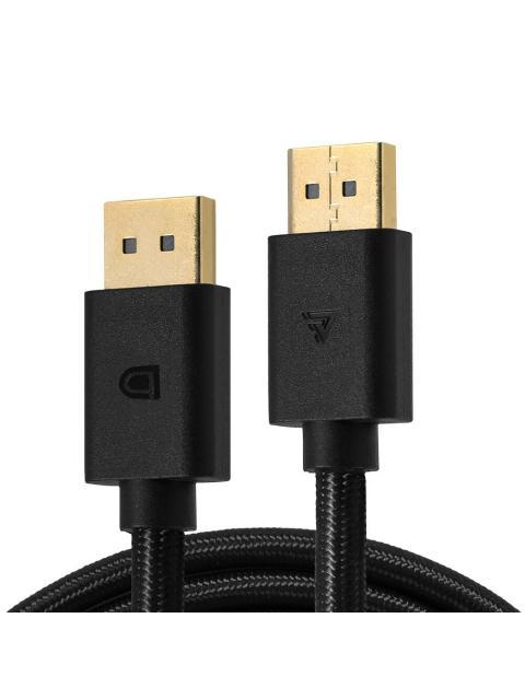 GAME FACTOR CABLE DISPLAYPORT DISPLAYPORT 1.4 MACHO - DISPLAYPORT 1.4 MACHO 4K 120HZ 2 METROS NEGRO - Imagen 3