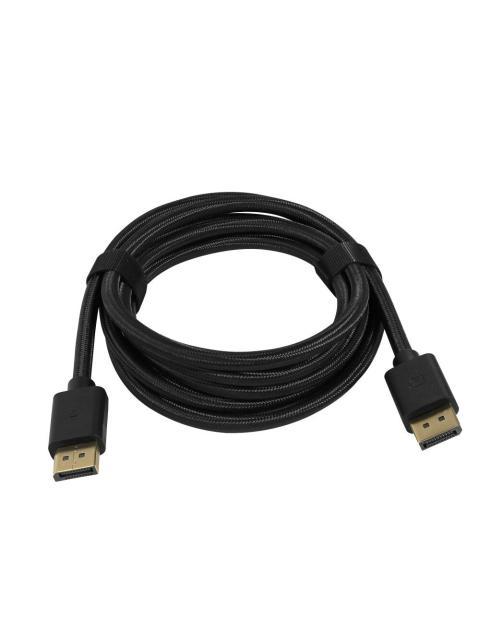 GAME FACTOR CABLE DISPLAYPORT DISPLAYPORT 1.4 MACHO - DISPLAYPORT 1.4 MACHO 4K 120HZ 2 METROS NEGRO - Imagen 4