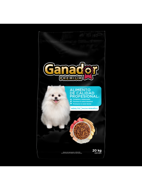 GANADOR PREMIUM ALIM PERRO RAZAS PEQUEÑAS 20 KG