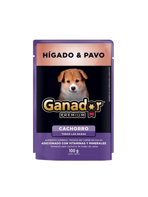 GANADOR PREMIUM HIGADO Y PAVO SOBRE DE 100 GR