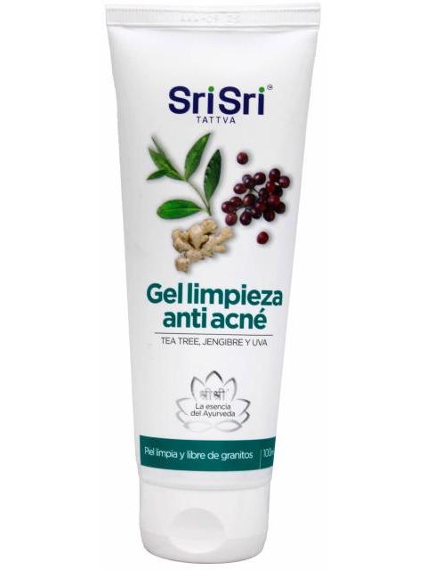 GEL LIMPIEZA ANTI ACNE TEA TREE JENGIBRE UVA 100 ML SRI SRI