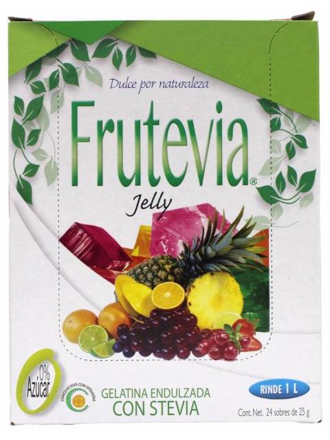 GELATINA CON STEVIA NARANJA 25 G FRUTEVIA P 24