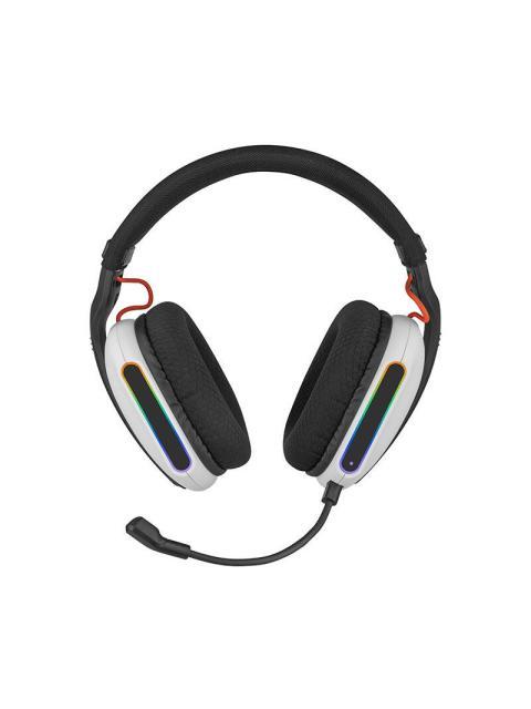 GETTTECH AUDIFONOS GAMER GUH-G3NW3-G1 PARA PC ALAMBRICO USB-C NEGRO-BLANCO - Imagen 5