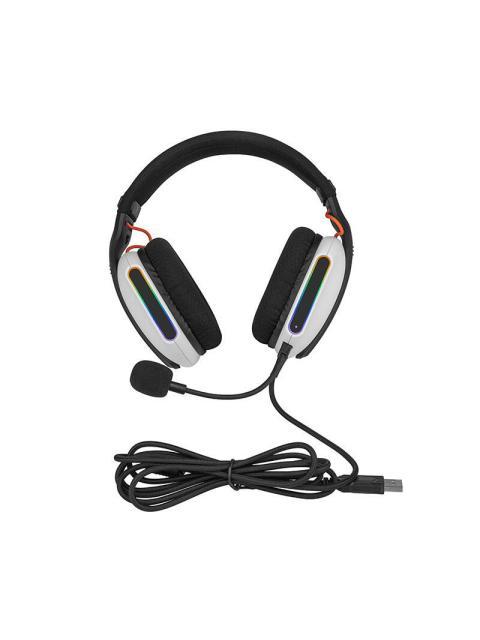GETTTECH AUDIFONOS GAMER GUH-G3NW3-G1 PARA PC ALAMBRICO USB-C NEGRO-BLANCO - Imagen 6