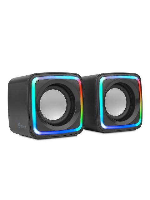 GETTTECH BOCINA PARA COMPUTADORA GUS-ESRWR-01 ALAMBRICO 2.1 CANALES 6W RMS 2 PIEZAS