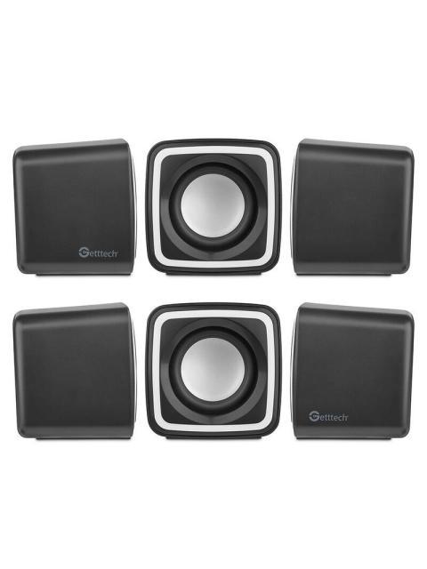 GETTTECH BOCINA PARA COMPUTADORA GUS-ESRWR-01 ALAMBRICO 2.1 CANALES 6W RMS 2 PIEZAS - Imagen 5