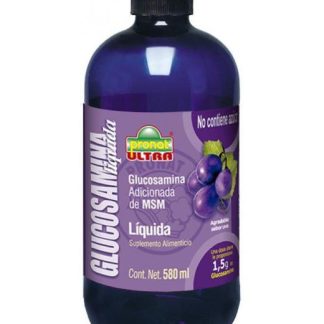 GLUCOSAMINA LIQUIDA CON MSM SABOR UVA 580 ML. (FORMULA CON MEMBRA PRONAT