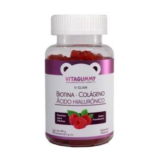 GOMITAS BIOTINA COLAGENO Y ACIDO HIALURONICO SABOR FRAMBUESA C 90 SIEMPRE NATURAL