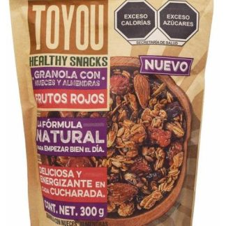 GRANOLA CON NUECES ALMENDRAS Y FRUTOS ROJOS 300 G TOYOU