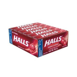 HALLS PASTILLAS CEREZA PAQUETE CON 12 PIEZAS DE 9 PASTILLAS