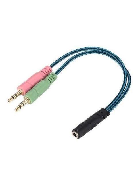 HEADSET GAMING OVEREAR NBHG VIPER LED ALAMBRICO DIADEMA FLEXIBLE MICROFONO 3.5MM USB PC CONSOLAS CELULAR INC ADAPTADOR MEGABASS AZUL - Imagen 2