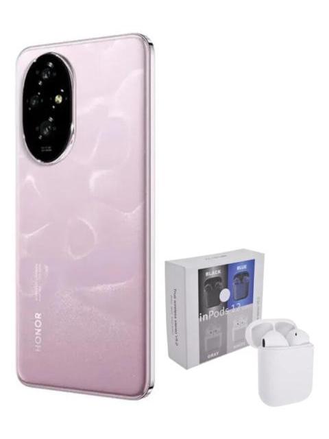 HONOR 200 DUAL SIM 256GB 12GB PINK + AIRPODS GENERICOS ROSA - Imagen 3