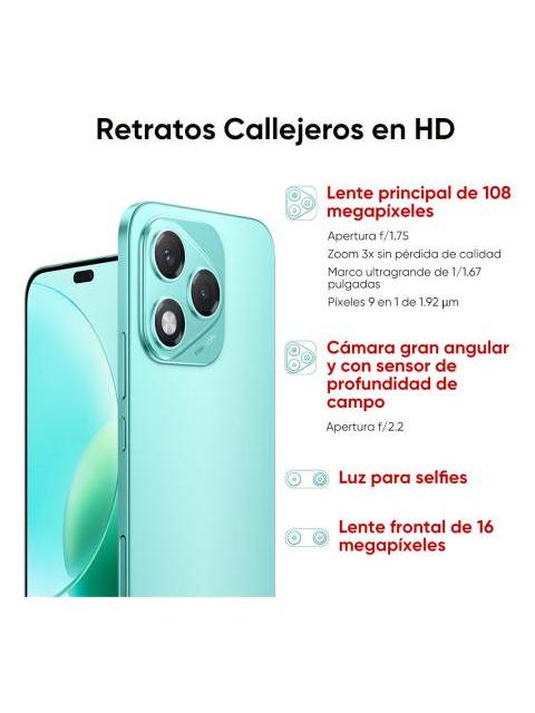HONOR 400 LITE 5G DUAL SIM 256 GB 12 GB DE RAM 5230 MAH 6.7 PULGADAS ANDROID 15 VERDE - Imagen 5