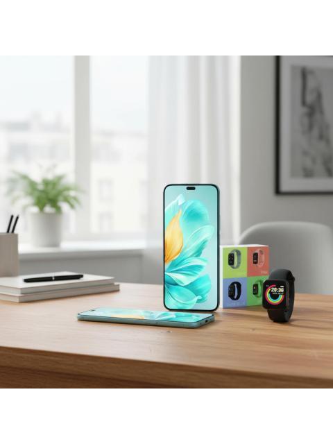 HONOR NUMBER SERIES HONOR 200 DUAL SIM 512 GB VERDE ESMERALDA 12 GB RAM + SMARTWATCH MACARON VERDE - Imagen 3