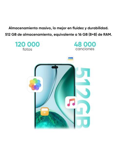 HONOR X8C 4G DUAL SIM 512 GB 8 GB RAM 5000 MAH 6.7 PULGADAS 120 HZ CELULAR VERDE - Imagen 5