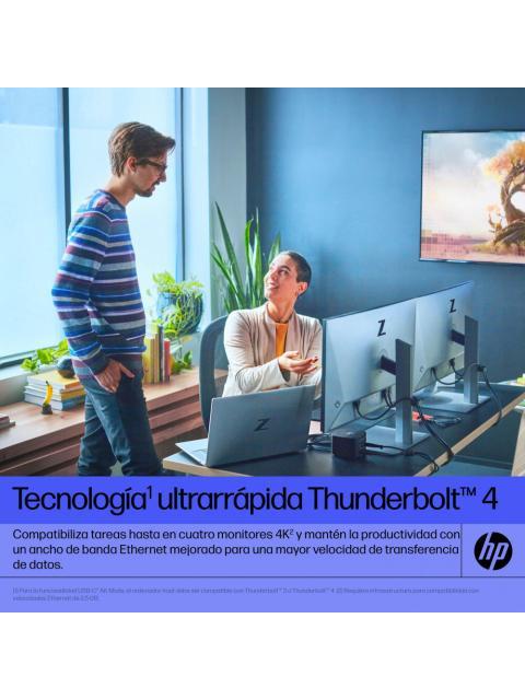 HP DOCKING STATION THUNDERBOLT DOCK 120W G4 THUNDERBOLT 4 4X USB 3.0 1X HDMI 2X DISPLAYPORT 1X RJ-45 NEGRO - Imagen 5
