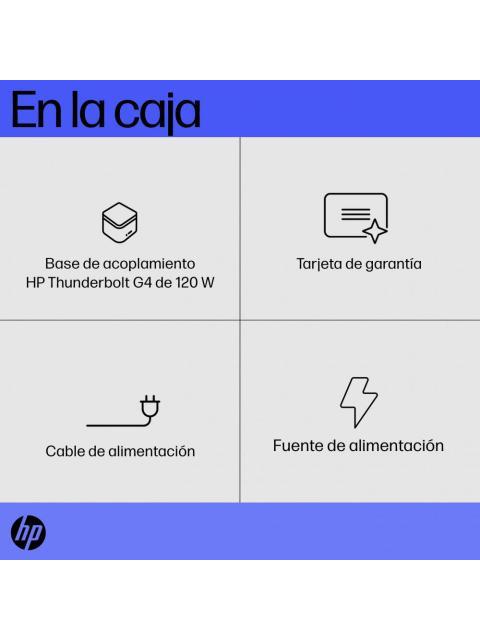 HP DOCKING STATION THUNDERBOLT DOCK 120W G4 THUNDERBOLT 4 4X USB 3.0 1X HDMI 2X DISPLAYPORT 1X RJ-45 NEGRO - Imagen 9