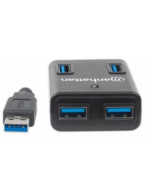 MANHATTAN HUB USB A 3.0 DE SUPERVELOCIDAD 4 PUERTOS 5000 MBIT-S CON FUENTE - Imagen 3