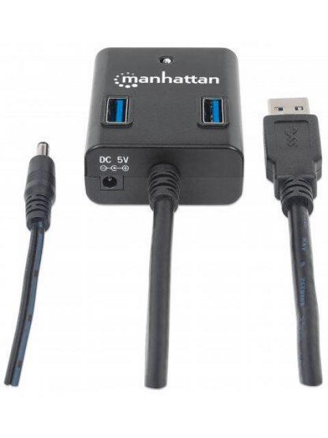 MANHATTAN HUB USB A 3.0 DE SUPERVELOCIDAD 4 PUERTOS 5000 MBIT-S CON FUENTE - Imagen 5