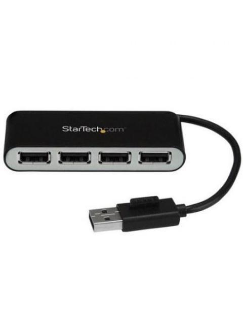 STARTECH HUB CONCENTRADOR USB A 2.0 DE 4 PUERTOS CON CABLE INTEGRADO 480 MBIT-S NEGRO-PLATA - Imagen 2