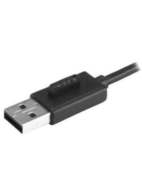 STARTECH HUB CONCENTRADOR USB A 2.0 DE 4 PUERTOS CON CABLE INTEGRADO 480 MBIT-S NEGRO-PLATA - Imagen 4