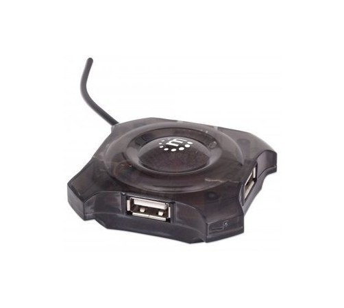 MANHATTAN HUB USB 1.1 DE 4 PUERTOS 12 MBIT-S NEGRO-TRANSPARENTE - Imagen 3