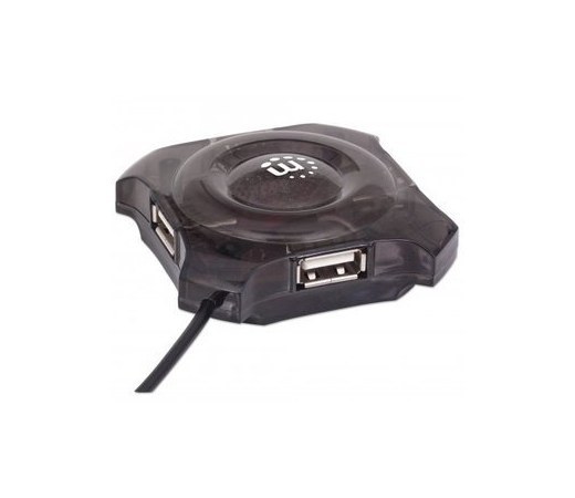 MANHATTAN HUB USB 1.1 DE 4 PUERTOS 12 MBIT-S NEGRO-TRANSPARENTE - Imagen 4