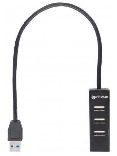 MANHATTAN HUB USB A 3.0 DE 4 PUERTOS 5000 MBIT-S NEGRO - Imagen 2