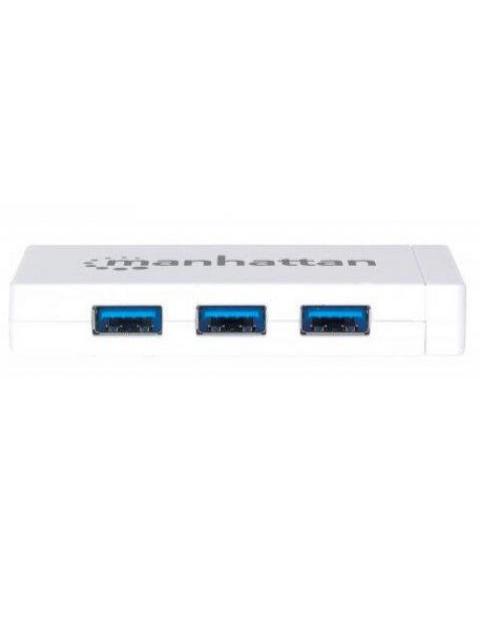 MANHATTAN HUB USB A 3.0 DE 3 PUERTOS 1X RJ-45 5000 MBIT-S BLANCO - Imagen 5