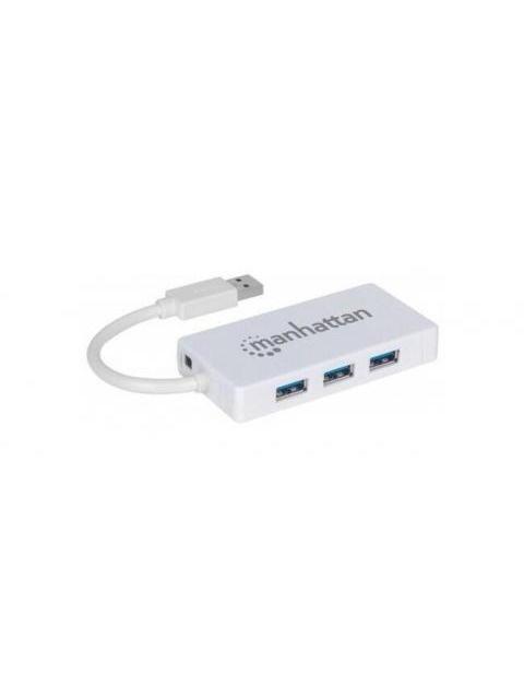 MANHATTAN HUB USB A 3.0 DE 3 PUERTOS 1X RJ-45 5000 MBIT-S BLANCO - Imagen 7
