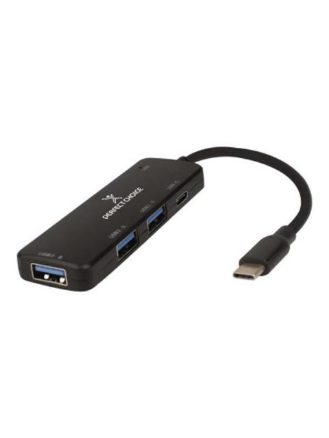 HUB USB PERFECT CHOICE USB-C M - USB-C H USB-A H 5 GBIT S - Imagen 5