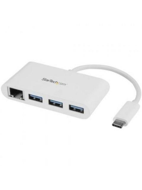 STARTECH HUB USB C 3.0 MACHO - 3X USB A 3.0 Y ETHERNET GIGABIT 1000 MBIT-S BLANCO - Imagen 2
