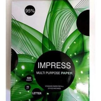 IMPRESS PAPEL BOND 70G-M² 5000 HOJAS DE TAMANO CARTA BLANCO 95%