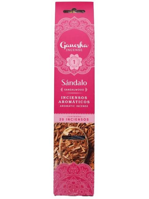INCIENSO AROMATICO SANDALO 20 PZAS GANESHA