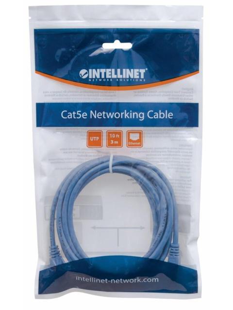 INTELLINET CABLE PATCH CAT6 UTP 100% COBRE RJ-45 MACHO - RJ-45 MACHO 7.6 METROS AZUL - Imagen 5