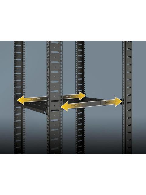 INTELLINET CHAROLA AJUSTABLE PARA RACK 19 1U 20 KG NEGRO - Imagen 5