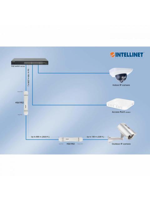 INTELLINET EXTENSOR POE 561952 100MBIT-S 1X ENTRADA POE 1X SALIDA POE 30W - Imagen 9