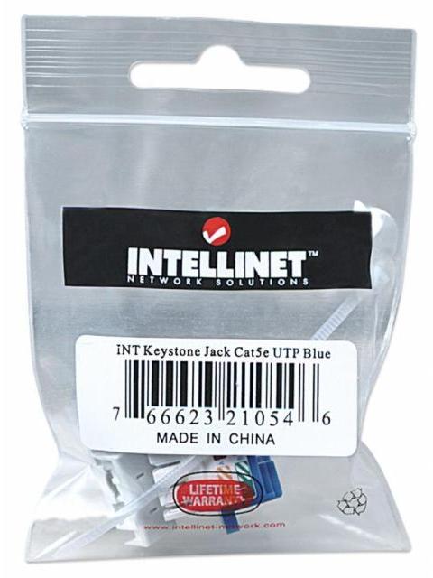 INTELLINET JACK CATEGORIA 5E RJ-45 AZUL - Imagen 2