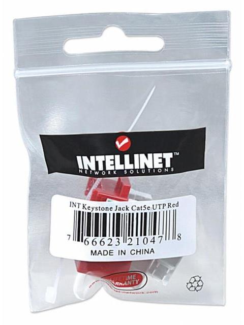 INTELLINET JACK CATEGORIA 5E RJ-45 ROJO - Imagen 4