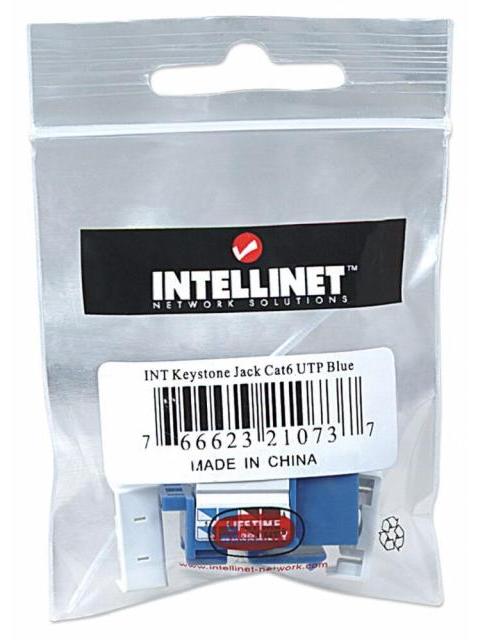 INTELLINET JACK CATEGORIA 6 RJ-45 AZUL - Imagen 2