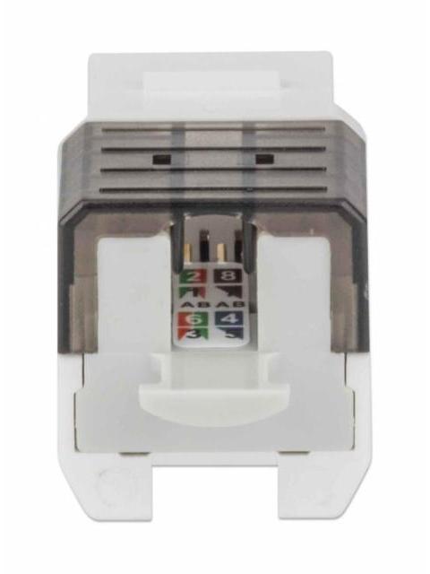 INTELLINET JACK DE RED CAT6A UTP RJ-45 BLANCO-NEGRO - Imagen 4