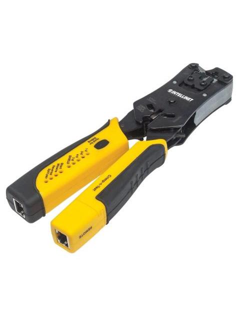 INTELLINET PINZA CRIMPEADORA 780124 RJ-11-RJ-12-RJ-22-RJ-45 NEGRO-AMARILLO