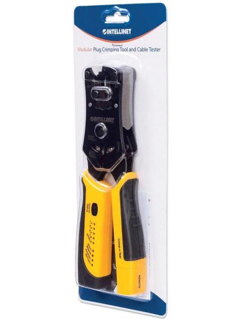 INTELLINET PINZA CRIMPEADORA 780124 RJ-11-RJ-12-RJ-22-RJ-45 NEGRO-AMARILLO - Imagen 4