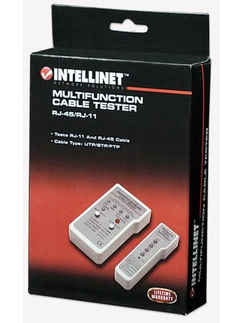 INTELLINET PROBADOR DE CABLES DE RED RJ-11-RJ-45 4 LEDS - Imagen 7